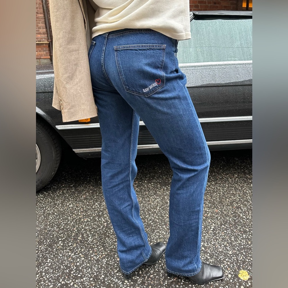 Djerf Avenue - Relaxed Jeans (Dark Blue) - 34 Tall